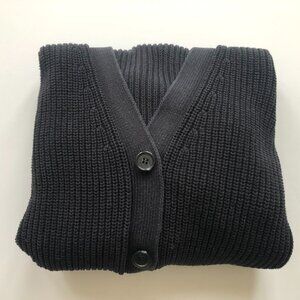 Chunky Navy Cotton Cardigan, 1XL/2XL?